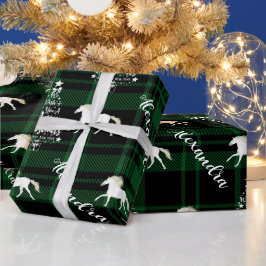 kerstvierkant Roodpaard Gepersonaliseerd Cadeaupapier