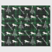 kerstvierkant Roodpaard Gepersonaliseerd Cadeaupapier (Vlak)