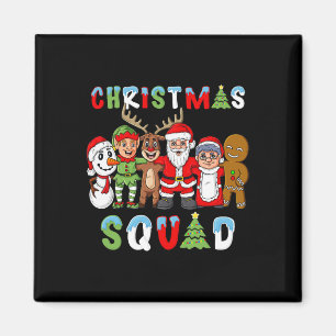 Kerstvierkant Santa Reindeer Elf Boys Girls Kinder Magneet