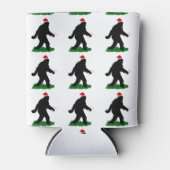 kerstvierkant - Squatchin' met snoepkanen Blikjeskoeler (Voorkant)