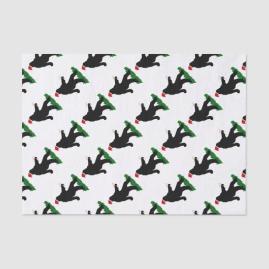 kerstvierkant - Squatchin' met snoepkanen Tissuepapier (Voorkant)