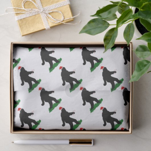 kerstvierkant - Squatchin' met snoepkanen Tissuepapier (Geschenk)