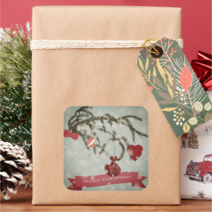 kerstvierkant Sticker