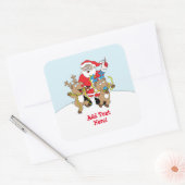 Kerstvierkant Stickers Santa Claus personaliseren (Envelop)