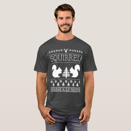 kerstvierkant t-shirt (Voorkant volledig)