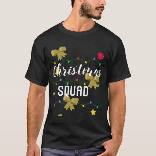 kerstvierkant t-shirt (Voorkant)