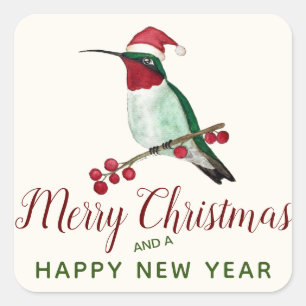 kerstvierkant vierkante sticker