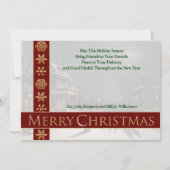 kerstvieslantje Gepersonaliseerd kerst Feestdagenkaart (Achterkant)