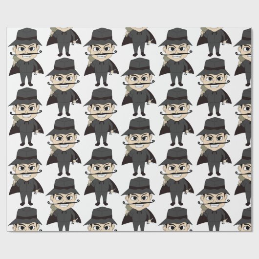 Kerstvillain Cadeaupapier (Vlak)