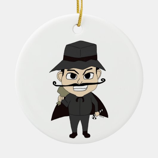 Kerstvillain Keramisch Ornament (Voorkant)