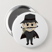 Kerstvillain Ronde Button 4,0 Cm (Voorkant /achterkant)