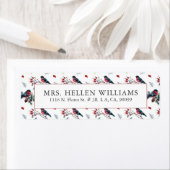 Kerstvinken en holly naadloos patroon etiket (Insitu)