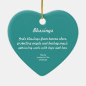 kerstVintage Angel Blessings Ornament (Achterkant)