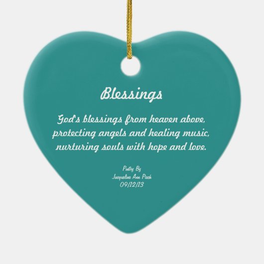 kerstVintage Angel Blessings Ornament (Achterkant)