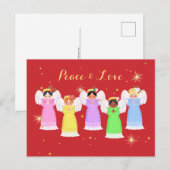 KerstVintage Angels Briefkaart (Voorkant / Achterkant)