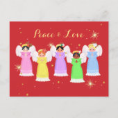 KerstVintage Angels Briefkaart (Voorkant)