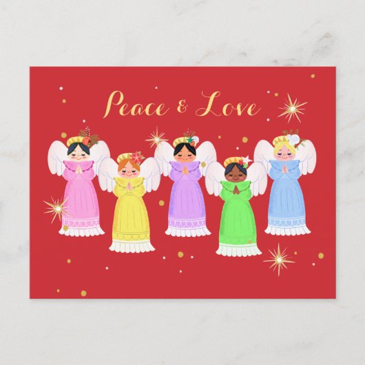 KerstVintage Angels Briefkaart (Voorkant)