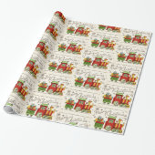 kerstVintage Cadeaus met cadeaubonen voor kerstcad Cadeaupapier (Uitgerold)