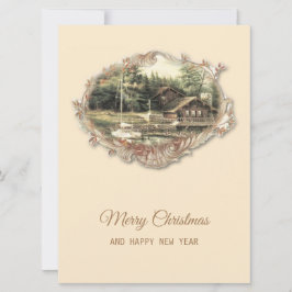 kerstvintage feestdagenkaart