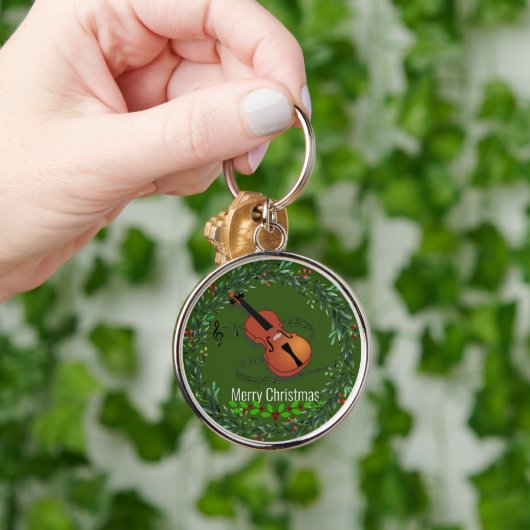 kerstviool, feestelijk ontwerp, sleutelhanger (Hand)