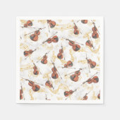 Kerstviool Muzieknoten Vakantie Servet (Voorkant)