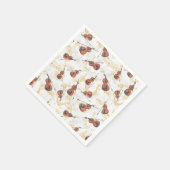 Kerstviool Muzieknoten Vakantie Servet (Hoek)