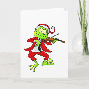 kerstvioolkikker feestdagen kaart