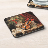 Kerstvioolmuziek Bier Onderzetter (Linkerzijde)