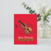 Kerstvioolmuziek Briefkaart (Staand voorkant)