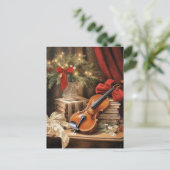 Kerstvioolmuziek Briefkaart (Staand voorkant)