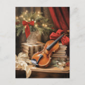 Kerstvioolmuziek Briefkaart (Voorkant)