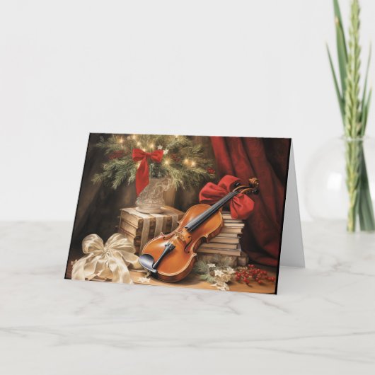 Kerstvioolmuziek Kaart (Voorkant)