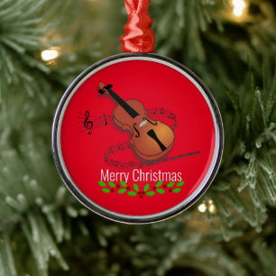 Kerstvioolmuziek Metalen Ornament