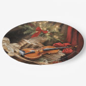 Kerstvioolmuziek Papieren Bordje (Gekanteld)