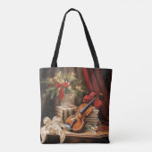 Kerstvioolmuziek Tote Bag (Achterkant)