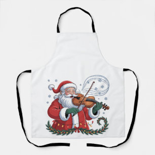 Kerstvioolspeler Violinist Kerstmuziek Kerstmis Schort