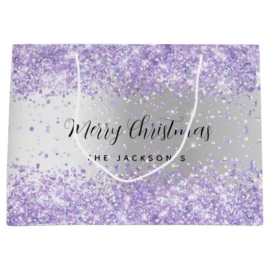 kerstvioolspuugnaam groot cadeauzakje (Voorkant)