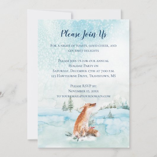 kerstvips sneeuwlandschap Fir Trees Kaart (Voorkant)