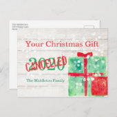 kerstvirus 2020 cadeautje briefkaart (Voorkant / Achterkant)