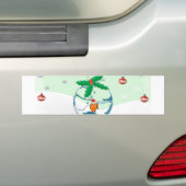 kerstvis bumpersticker (Op auto)