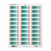 Kerstvis Chevron Pattern Return Address Etiket (Full Sheet)