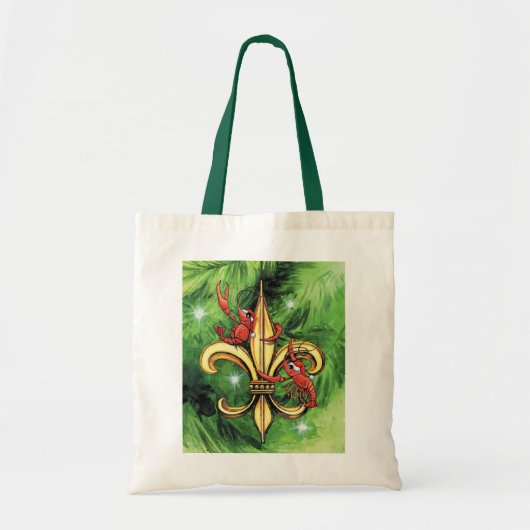Kerstvis en vlooiing tote bag (Voorkant)