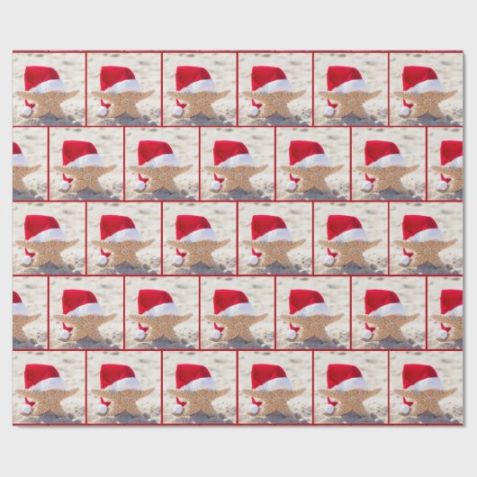 Kerstvis in de zand cadeaupapier (Vlak)