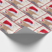 Kerstvis in de zand cadeaupapier (Hoek)