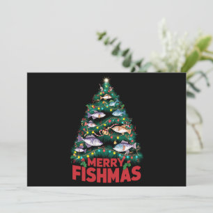 Kerstvis Kerstboom Lichtjes Vis Vissen  Feestdagenkaart