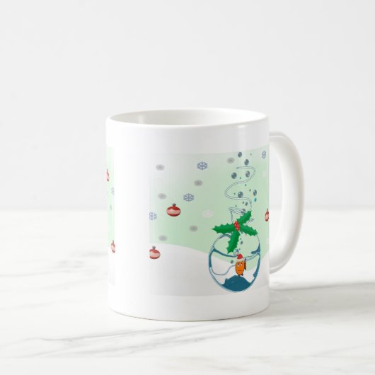 kerstvis koffiemok (Voorkant rechts)