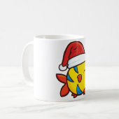 kerstvis koffiemok (Voorkant links)