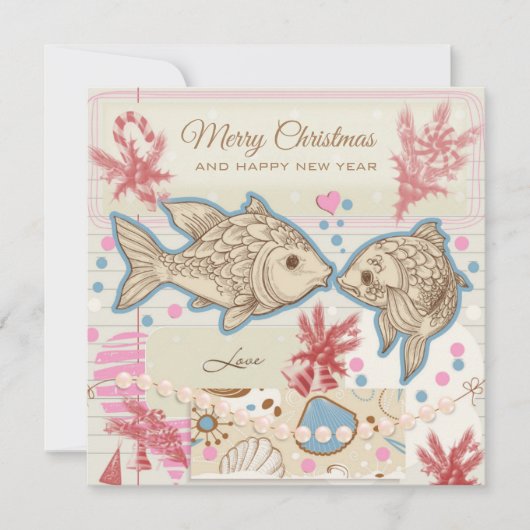 Kerstvis liefde kaart (Voorkant)