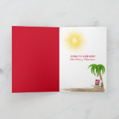 Kerstvis op strand kaart (Binnen)