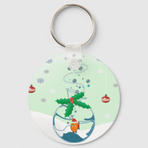 kerstvis sleutelhanger